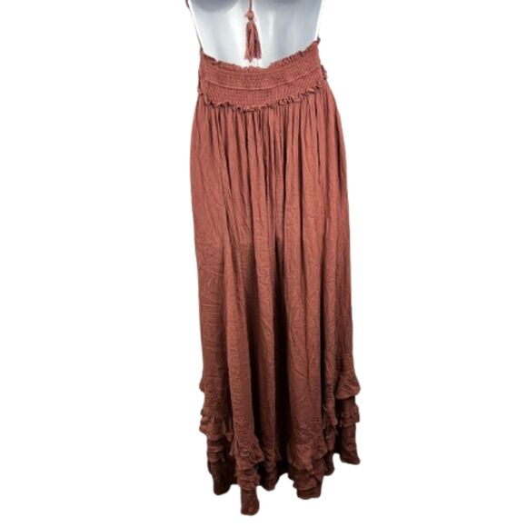 Free People Santa Maria Brown Rust Maxi Dress Size XS - Picture 5 of 8